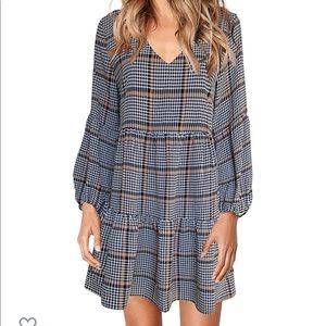Plaid tunic dress